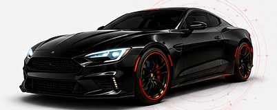 Black sports car